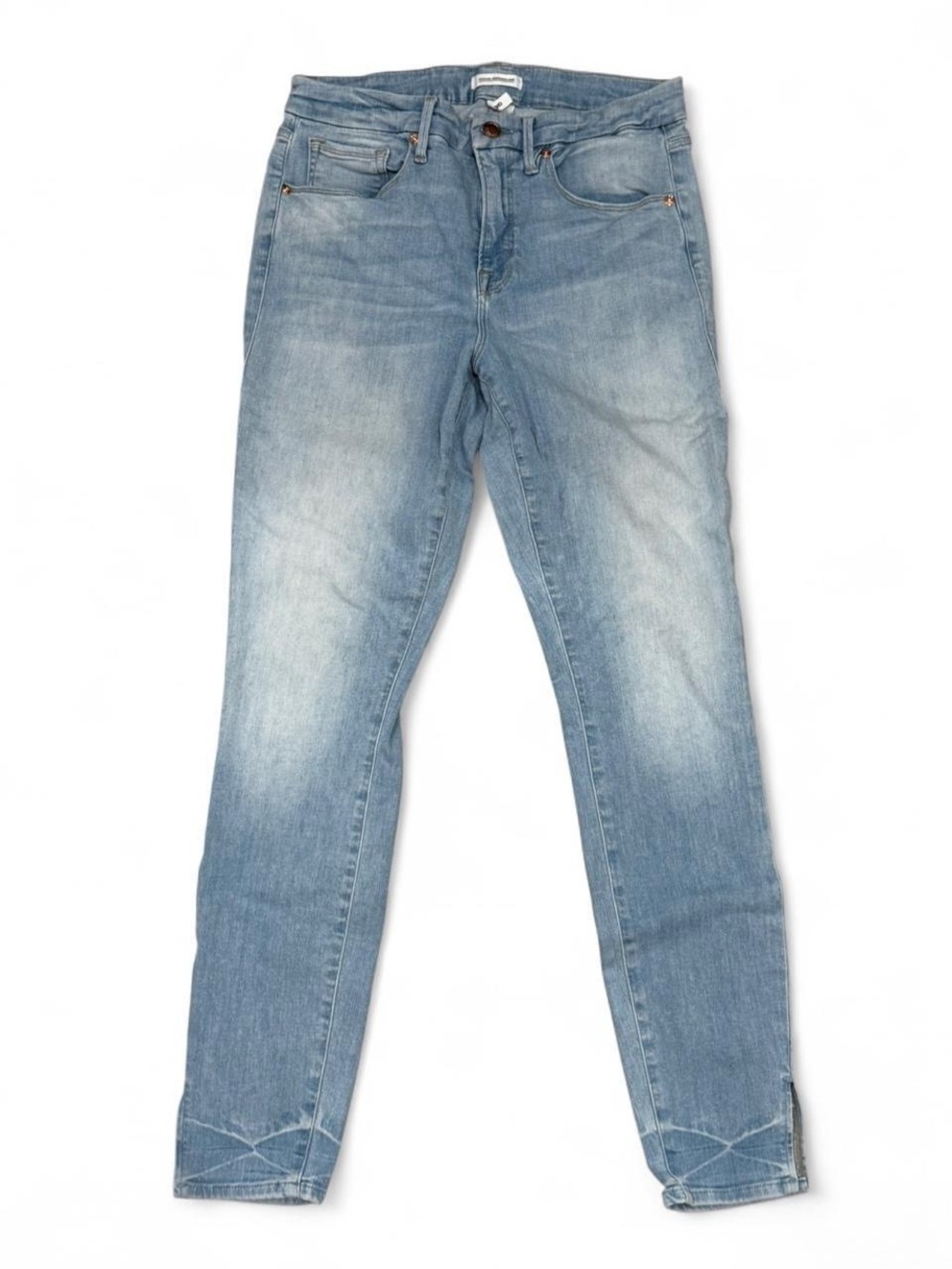 Good American Blue Jeans with ankle slit, SZ 8